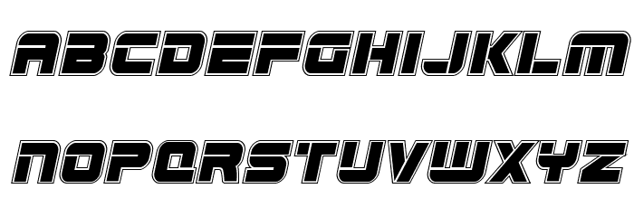 Edge Racer Academy Italic Font LOWERCASE