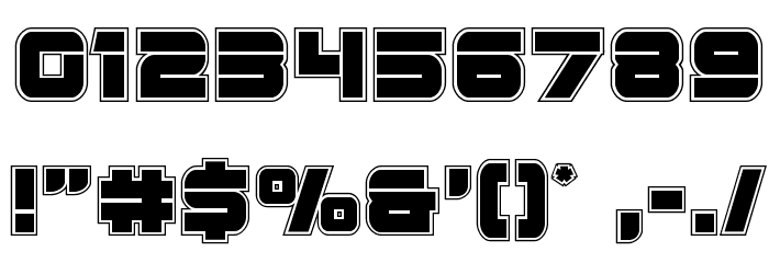 Edge Racer Academy Font OTHER CHARS