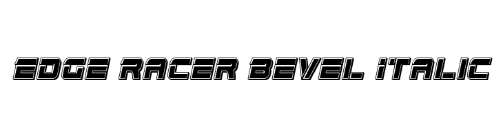Edge Racer Bevel Italic Font