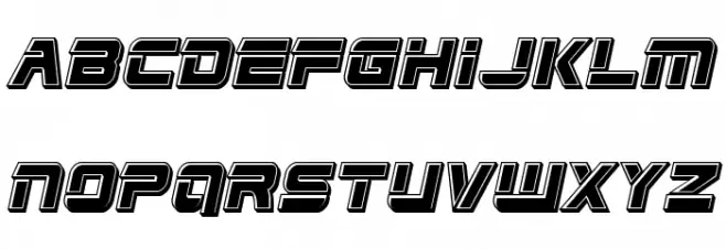 Edge Racer Bevel Italic خط أحرف كبيرة