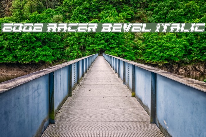 Edge Racer Bevel Italic Font examples