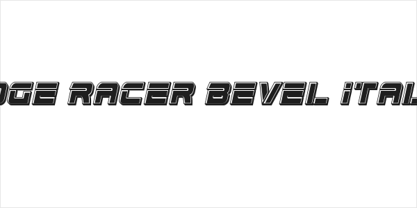 Edge Racer Bevel Italic Logo