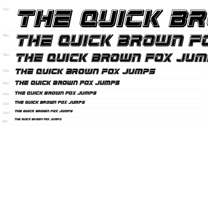 Edge Racer Bevel Italic Waterfall