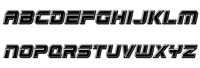 Edge Racer Bevel Italic Font LOWERCASE