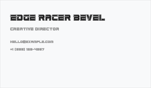 Edge Racer Bevel Business Card