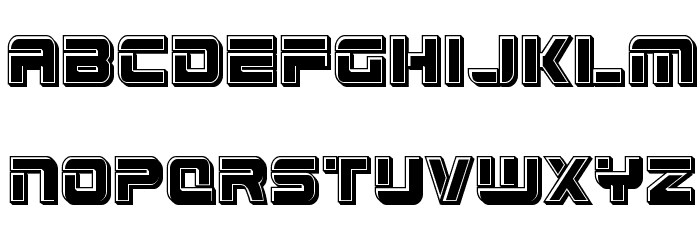Edge Racer Bevel Font LOWERCASE
