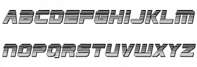 Edge Racer Chrome Italic Schriftart Groß