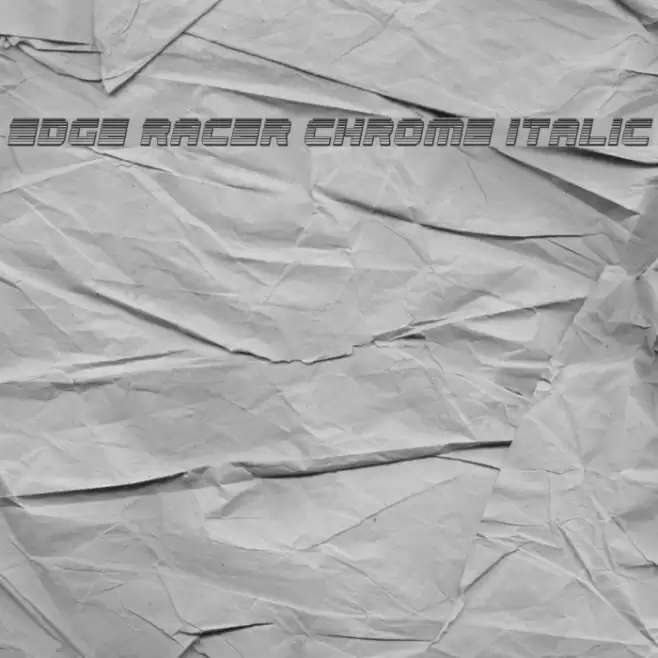 Edge Racer Chrome Italic Font examples