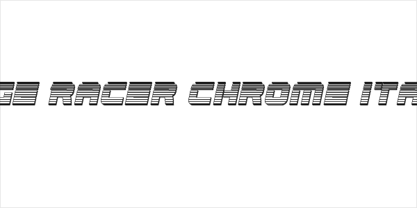 Edge Racer Chrome Italic Logo