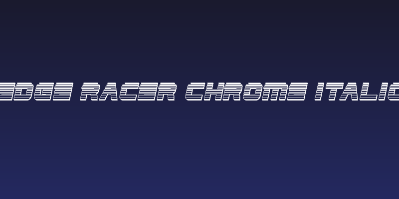 Edge Racer Chrome Italic Social Header
