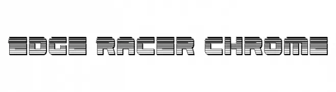 Edge Racer Chrome  नि: शुल्क फ़ॉन्ट्स डाउनलोड