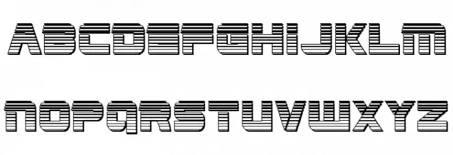 Edge Racer Chrome Schriftart Groß