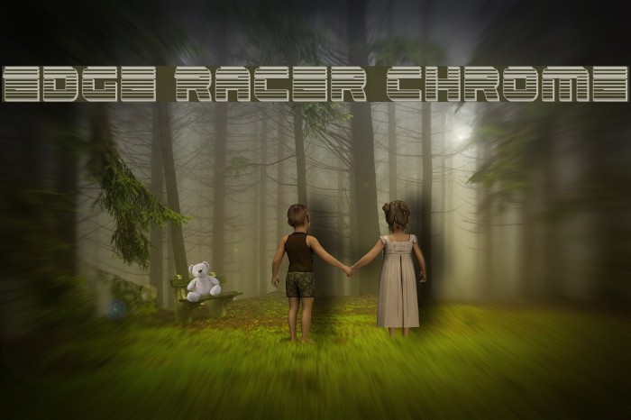 Edge Racer Chrome Font examples