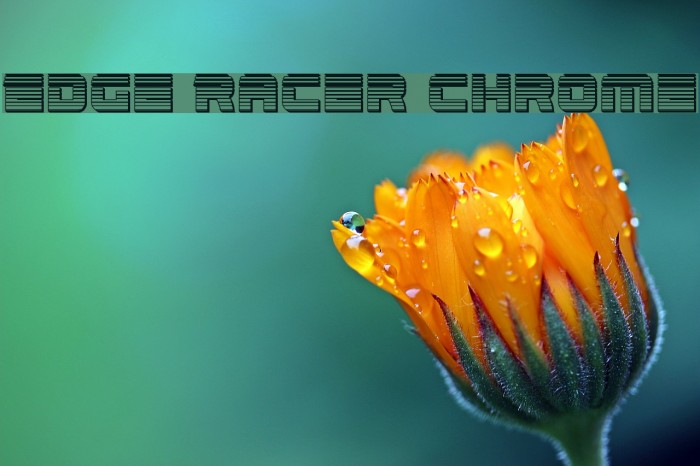 Edge Racer Chrome Font examples