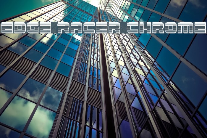 Edge Racer Chrome Font examples
