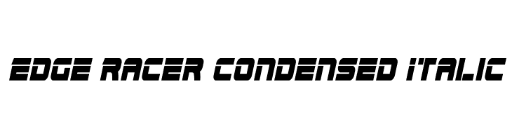 Edge Racer Condensed Italic  Frei Schriftart Herunterladen