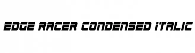 Edge Racer Condensed Italic  नि: शुल्क फ़ॉन्ट्स डाउनलोड