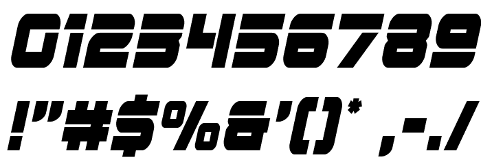 Edge Racer Condensed Italic Font OTHER CHARS