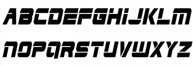 Edge Racer Condensed Italic Font UPPERCASE