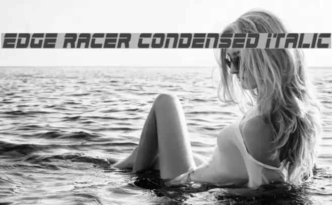 Edge Racer Condensed Italic Example 1