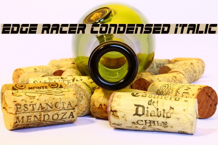 Edge Racer Condensed Italic Font examples