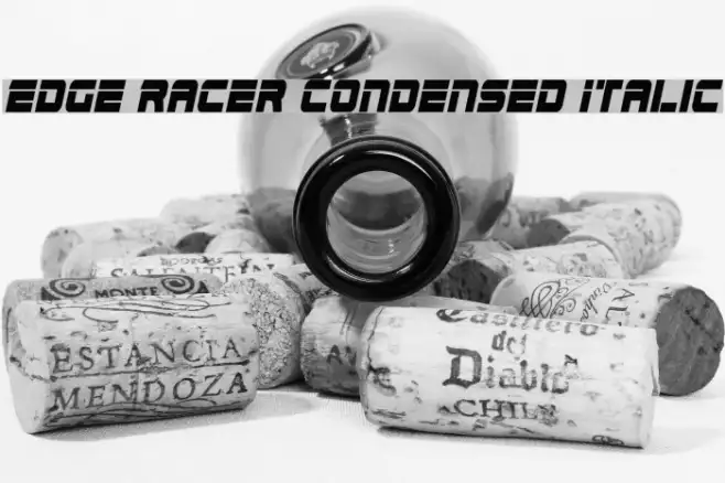 Edge Racer Condensed Italic Example 3