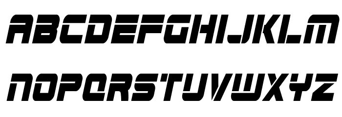Edge Racer Condensed Italic Font LOWERCASE