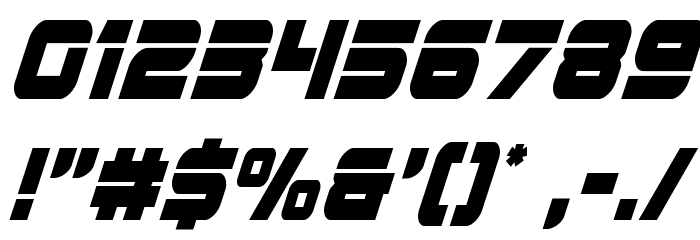 Edge Racer Condensed Super-Italic Font OTHER CHARS