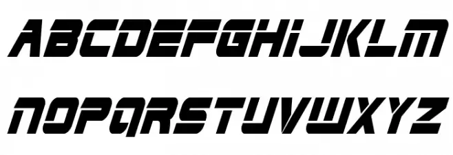 Edge Racer Condensed Super-Italic フォント 大文字
