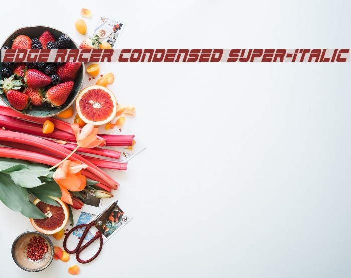 Edge Racer Condensed Super-Italic Font examples
