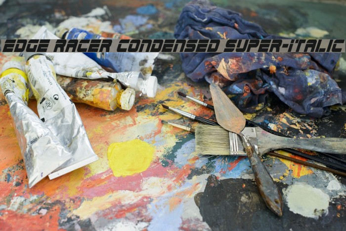 Edge Racer Condensed Super-Italic Font examples