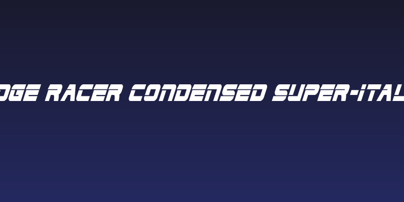 Edge Racer Condensed Super-Italic Social Header