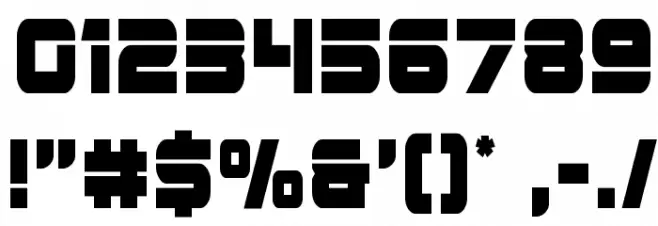 Edge Racer Condensed Font OTHER CHARS