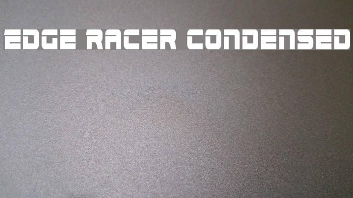 Edge Racer Condensed Example 3
