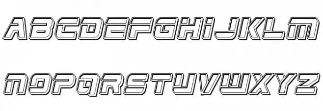 Edge Racer Engraved Italic Polices MAJUSCULES