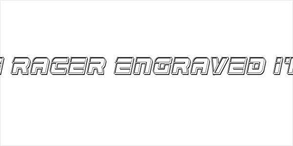 Edge Racer Engraved Italic Logo