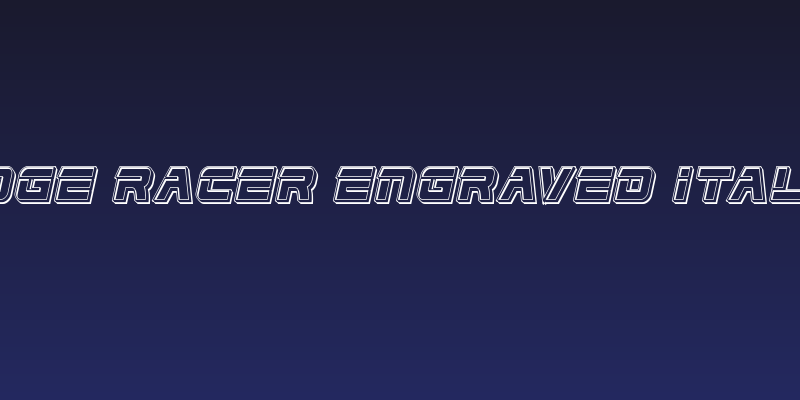 Edge Racer Engraved Italic Social Header