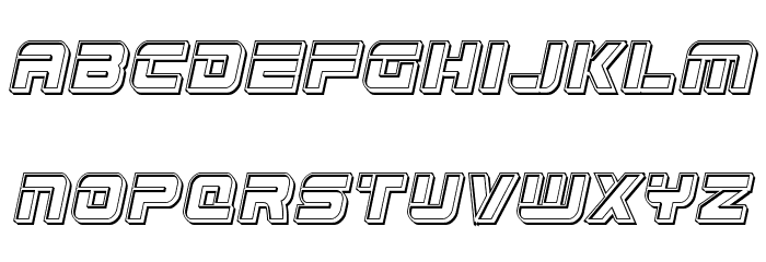 Edge Racer Engraved Italic Font LOWERCASE