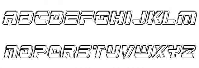 Edge Racer Engraved Italic Font LOWERCASE