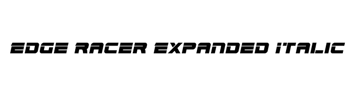 Edge Racer Expanded Italic  Скачать бесплатные шрифты