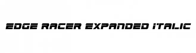 Edge Racer Expanded Italic  Frei Schriftart Herunterladen