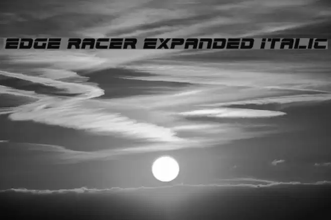 Edge Racer Expanded Italic Font examples