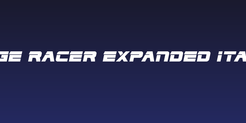 Edge Racer Expanded Italic Social Header