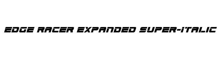 Edge Racer Expanded Super-Italic  les polices de caractères gratuit tlcharger