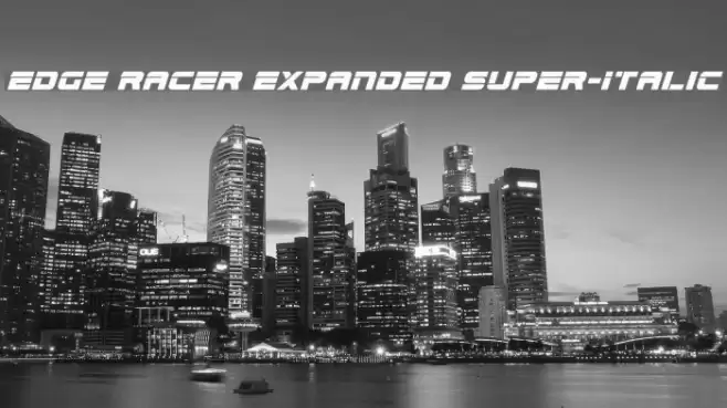 Edge Racer Expanded Super-Italic Font examples