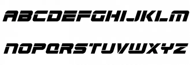 Edge Racer Expanded Super-Italic Caratteri MINUSCOLO