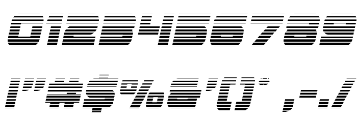Edge Racer Gradient Italic Font OTHER CHARS
