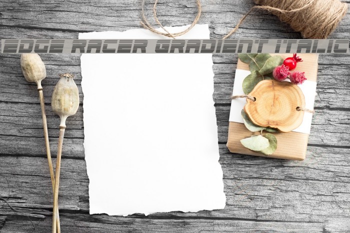 Edge Racer Gradient Italic Font examples