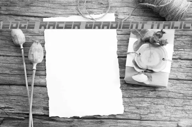 Edge Racer Gradient Italic Example 3
