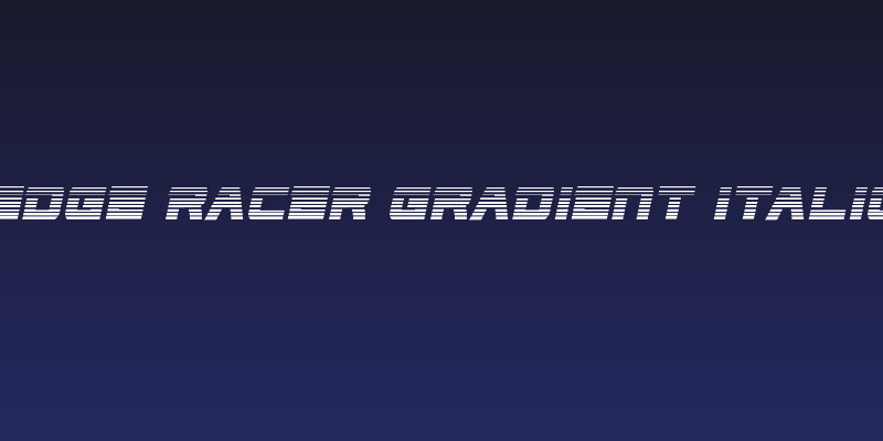 Edge Racer Gradient Italic Social Header
